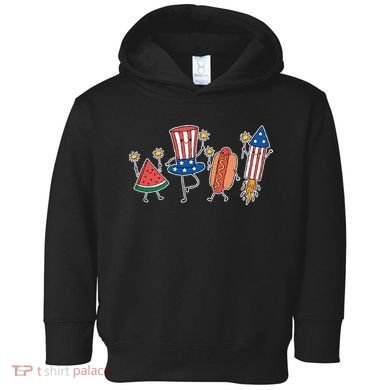 Cute Fourth Of July Summer Fun Group Toddler Hoodie