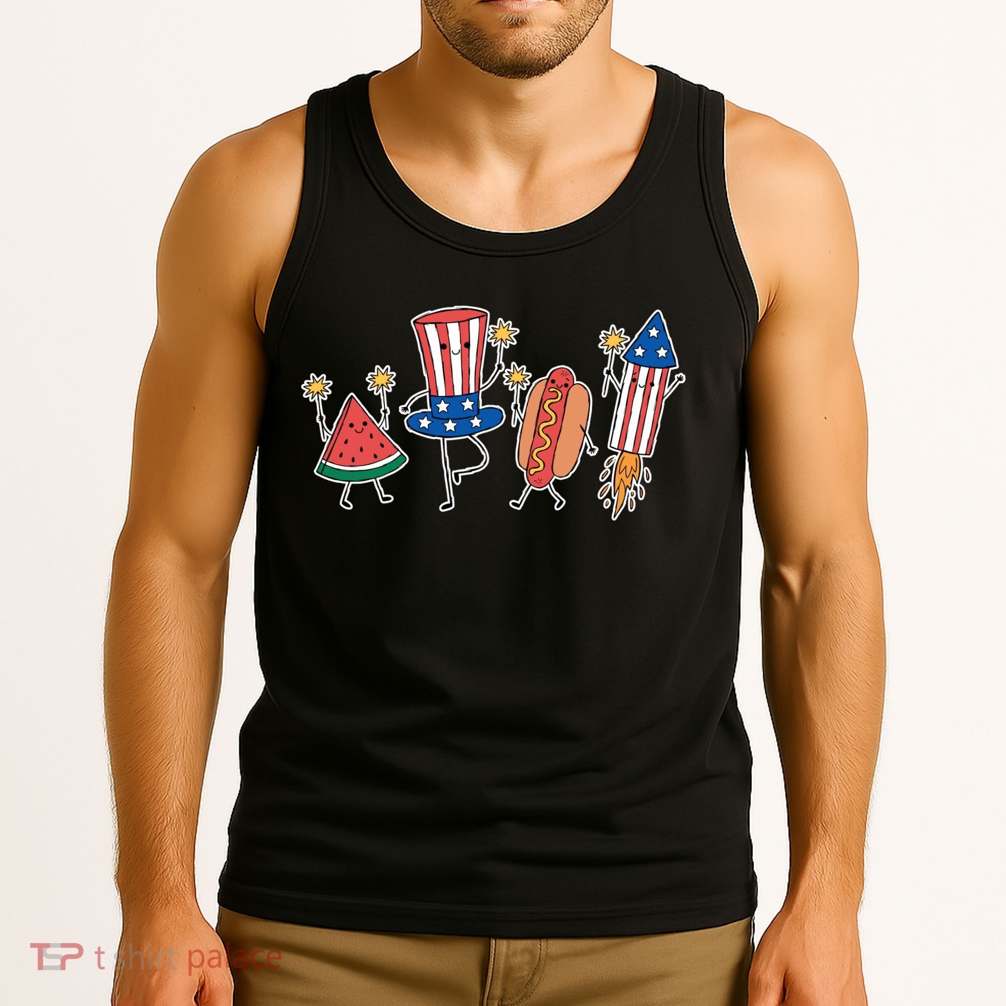 Cute Fourth Of July Summer Fun Group Tank Top