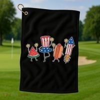 Cute Fourth Of July Summer Fun Group Golf Towel thumb 1