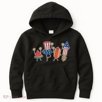 Cute Fourth Of July Summer Fun Group Kids Hoodie thumb 0