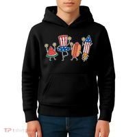 Cute Fourth Of July Summer Fun Group Kids Hoodie thumb 4