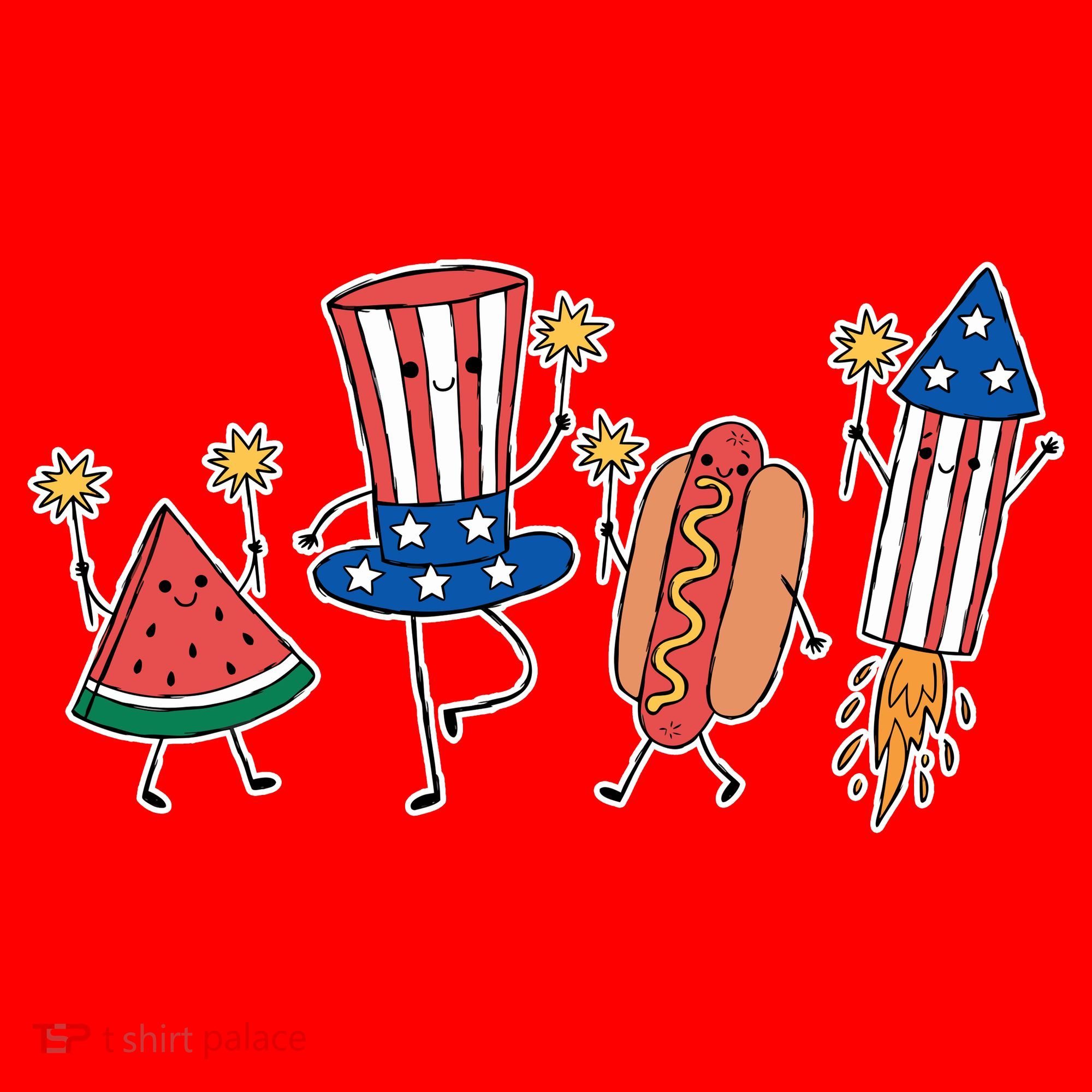 Cute Fourth Of July Summer Fun Group Santa Hat