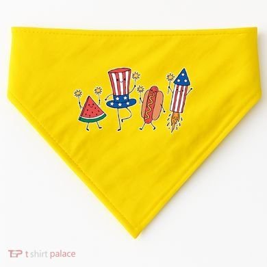 Cute Fourth Of July Summer Fun Group USA-Made Doggie Bandana