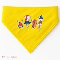 Cute Fourth Of July Summer Fun Group USA-Made Doggie Bandana thumb 0
