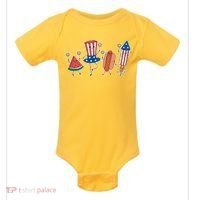 Cute Fourth Of July Summer Fun Group Baby Bodysuit thumb 0