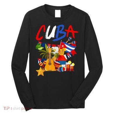 Cuban Flag Outfit Ideas Hispanic Cuba Flag Long Sleeve Shirt