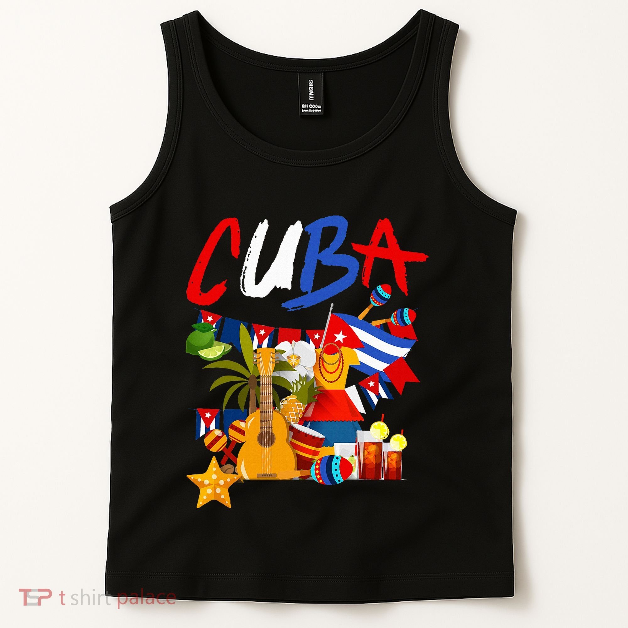 Cuban Flag Outfit Ideas Hispanic Cuba Flag Tank Top