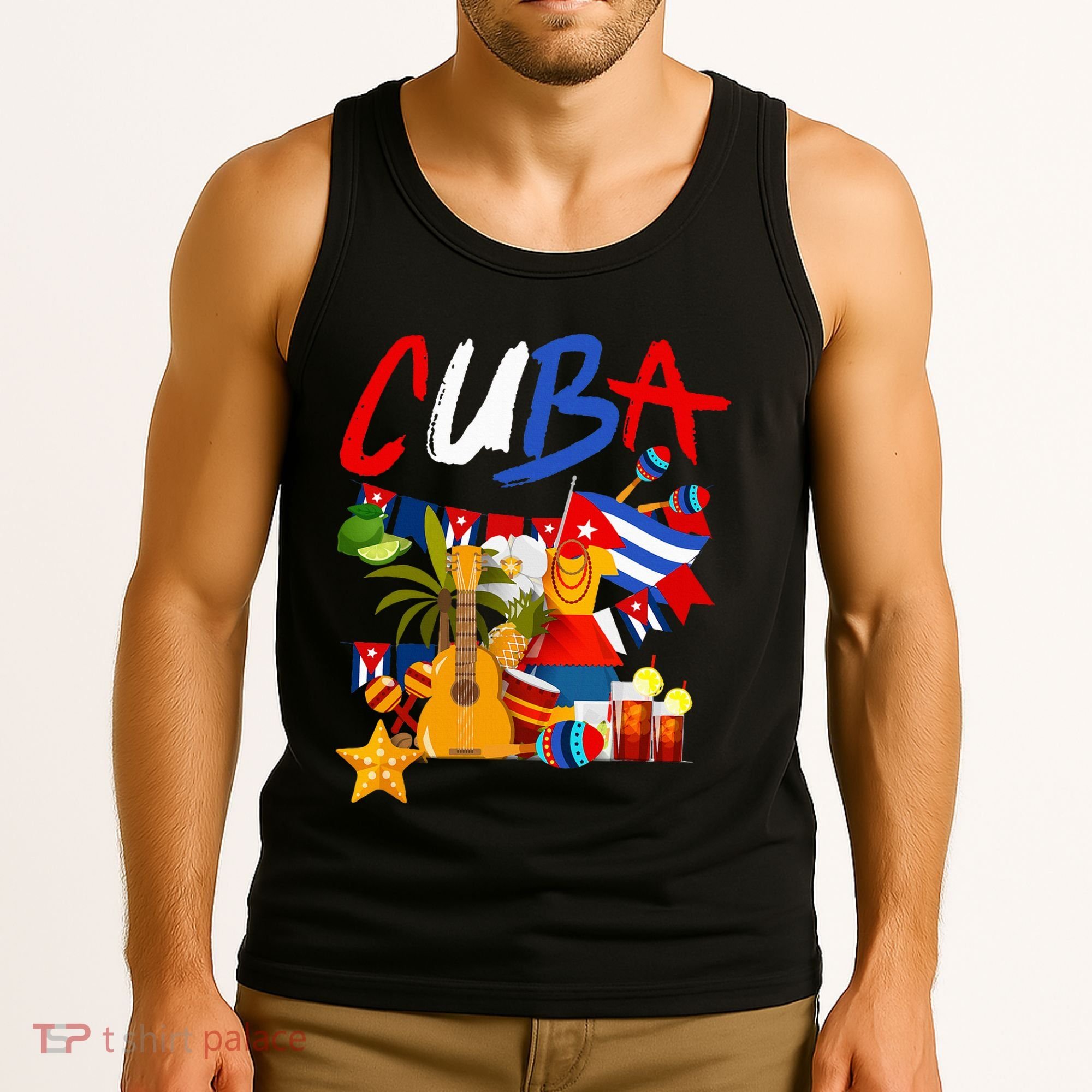 Cuban Flag Outfit Ideas Hispanic Cuba Flag Tank Top