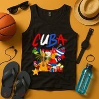 Cuban Flag Outfit Ideas Hispanic Cuba Flag Tank Top thumb 4