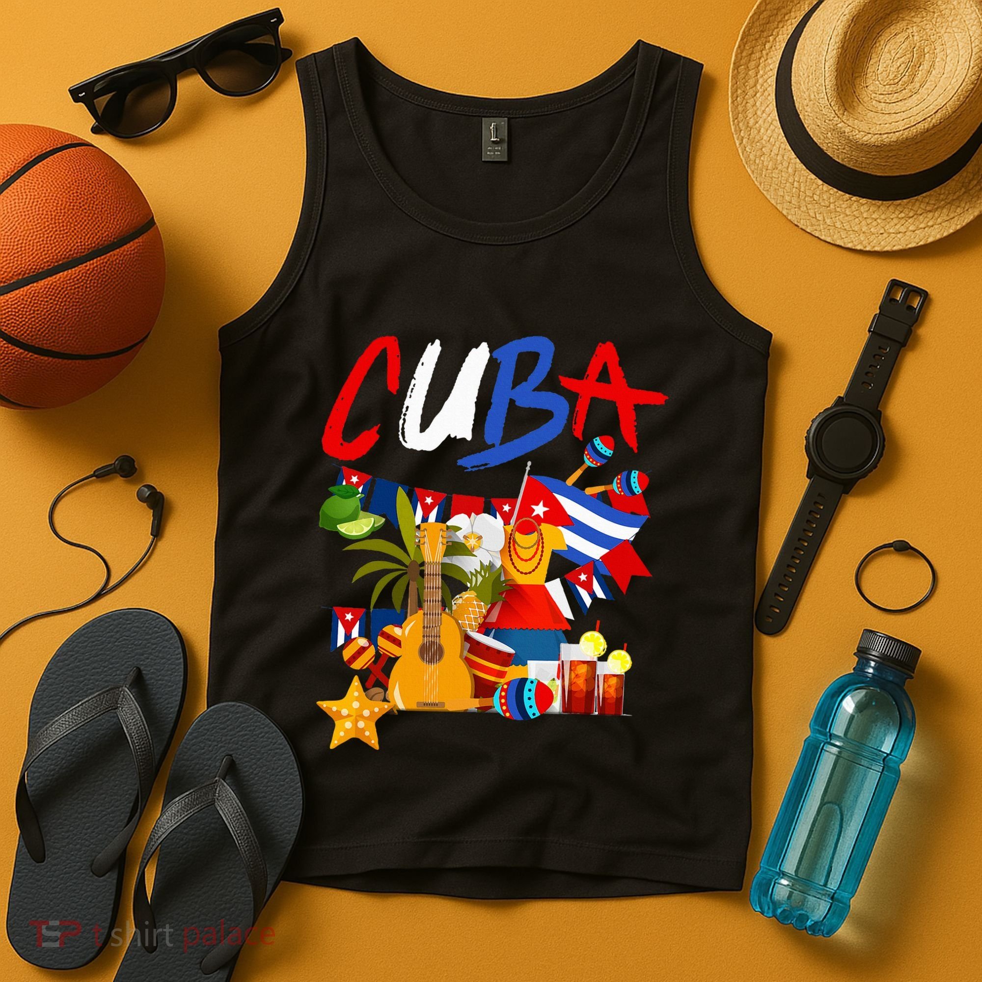 Cuban Flag Outfit Ideas Hispanic Cuba Flag Tank Top