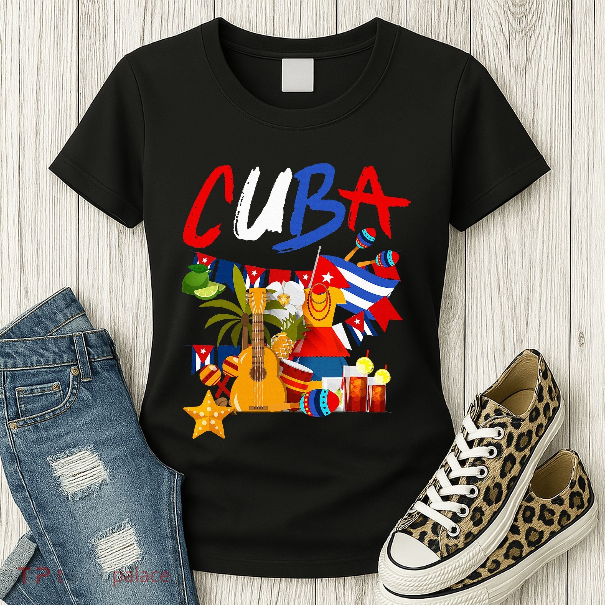 Cuban Flag Outfit Ideas Hispanic Cuba Flag Women's T-Shirt