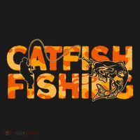Catfish Fisherman Orange Camouflage Catfish Fishing T-Shirt thumb 7