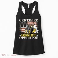 Certified Forklift Operator Forklift Driver US Flag Women's Tank Top thumb 0