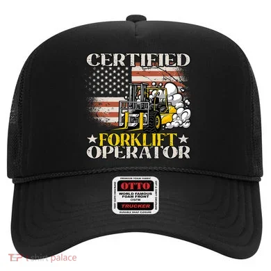 Certified Forklift Operator Forklift Driver US Flag Hat