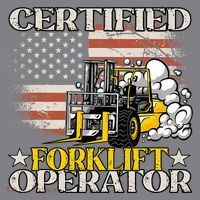 Certified Forklift Operator Forklift Driver US Flag Women's Hoodie thumb 2