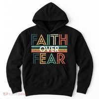 Christian Faith Over Fear Motivational Hoodie thumb 0