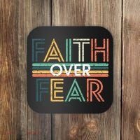 Christian Faith Over Fear Motivational Coaster thumb 0