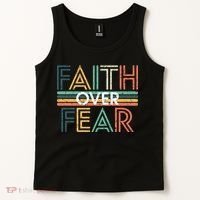 Christian Faith Over Fear Motivational Tank Top thumb 2