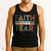 Christian Faith Over Fear Motivational Tank Top thumb 3