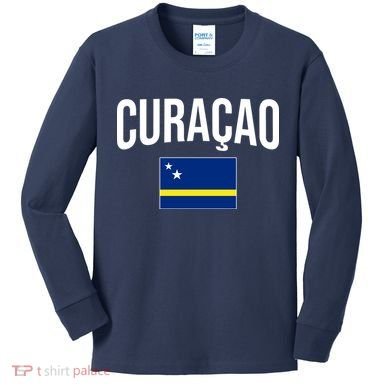 Curaçao Flag Of Curacao Kids Long Sleeve Shirt