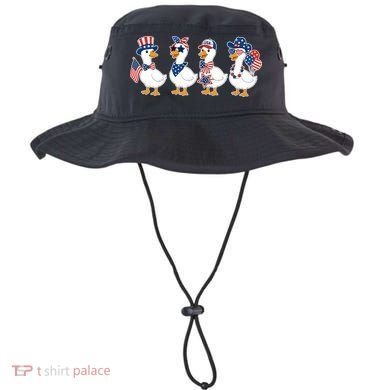 Cute Fourth Of July Patriotic Goose Group Bucket Hat