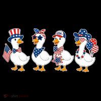 Cute Fourth Of July Patriotic Goose Group Coffee Mug thumb 5