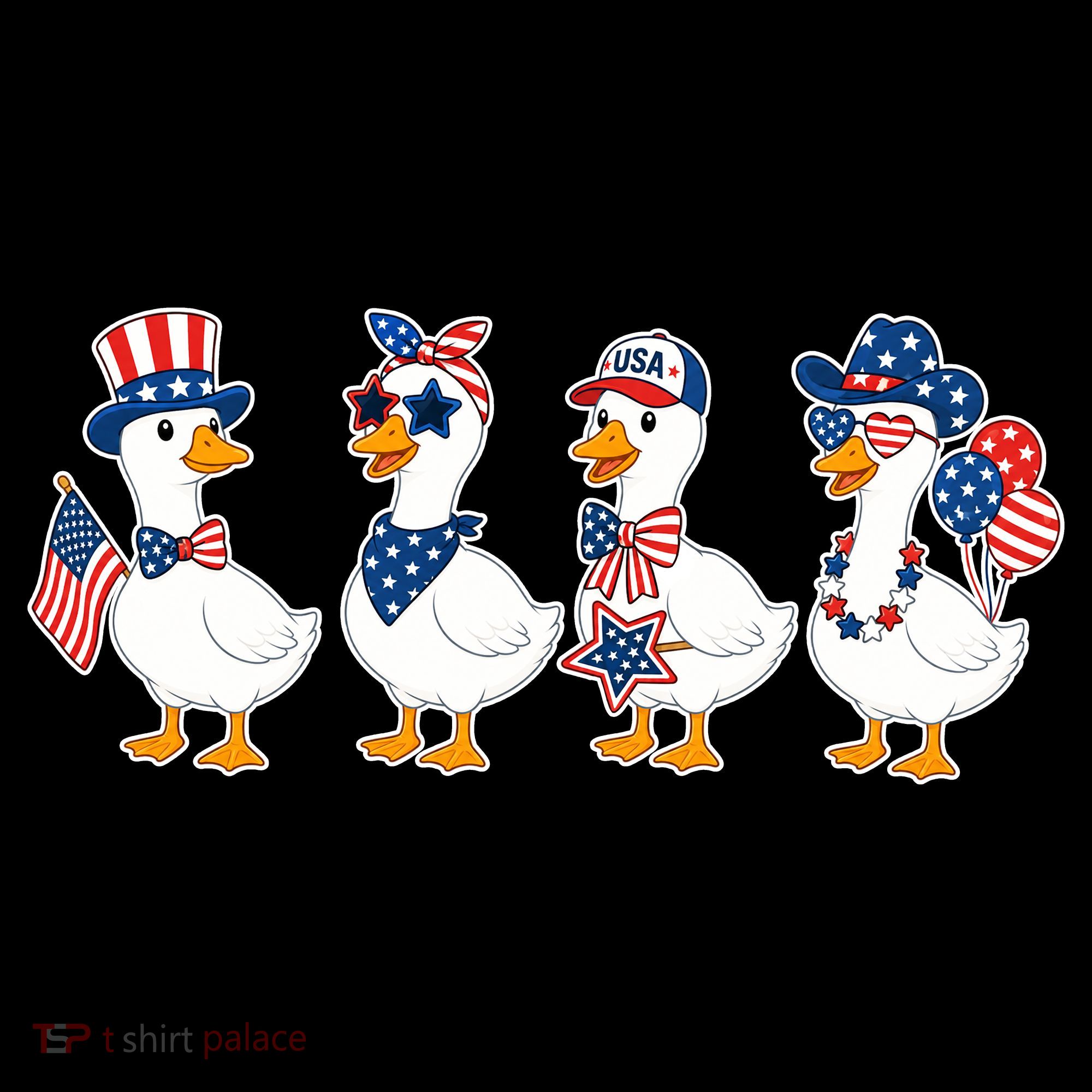 Cute Fourth Of July Patriotic Goose Group Coffee Mug