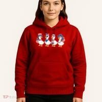Cute Fourth Of July Patriotic Goose Group Hoodie thumb 5