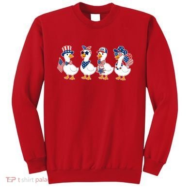Cute Fourth Of July Patriotic Goose Group Sweatshirt