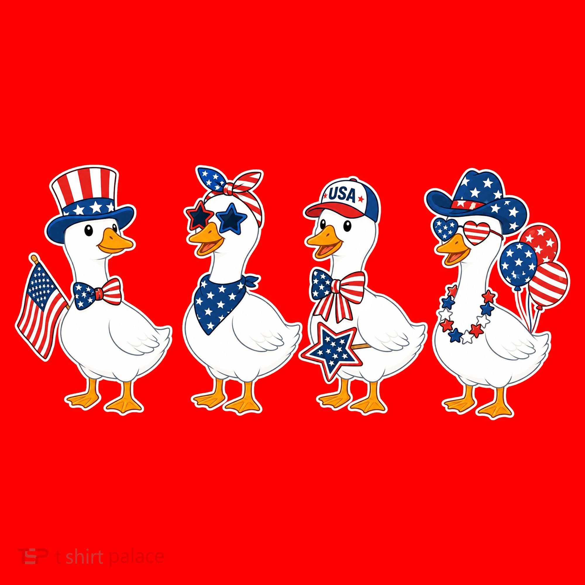Cute Fourth Of July Patriotic Goose Group Sweatshirt
