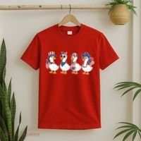 Cute Fourth Of July Patriotic Goose Group T-Shirt thumb 2