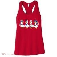 Cute Fourth Of July Patriotic Goose Group Women's Tank Top thumb 0