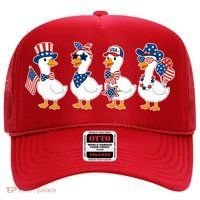 Cute Fourth Of July Patriotic Goose Group Hat thumb 0