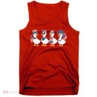 Cute Fourth Of July Patriotic Goose Group Tank Top thumb 0