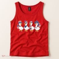 Cute Fourth Of July Patriotic Goose Group Tank Top thumb 2