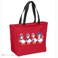 Cute Fourth Of July Patriotic Goose Group Tote Bag thumb 2