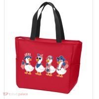 Cute Fourth Of July Patriotic Goose Group Tote Bag thumb 3