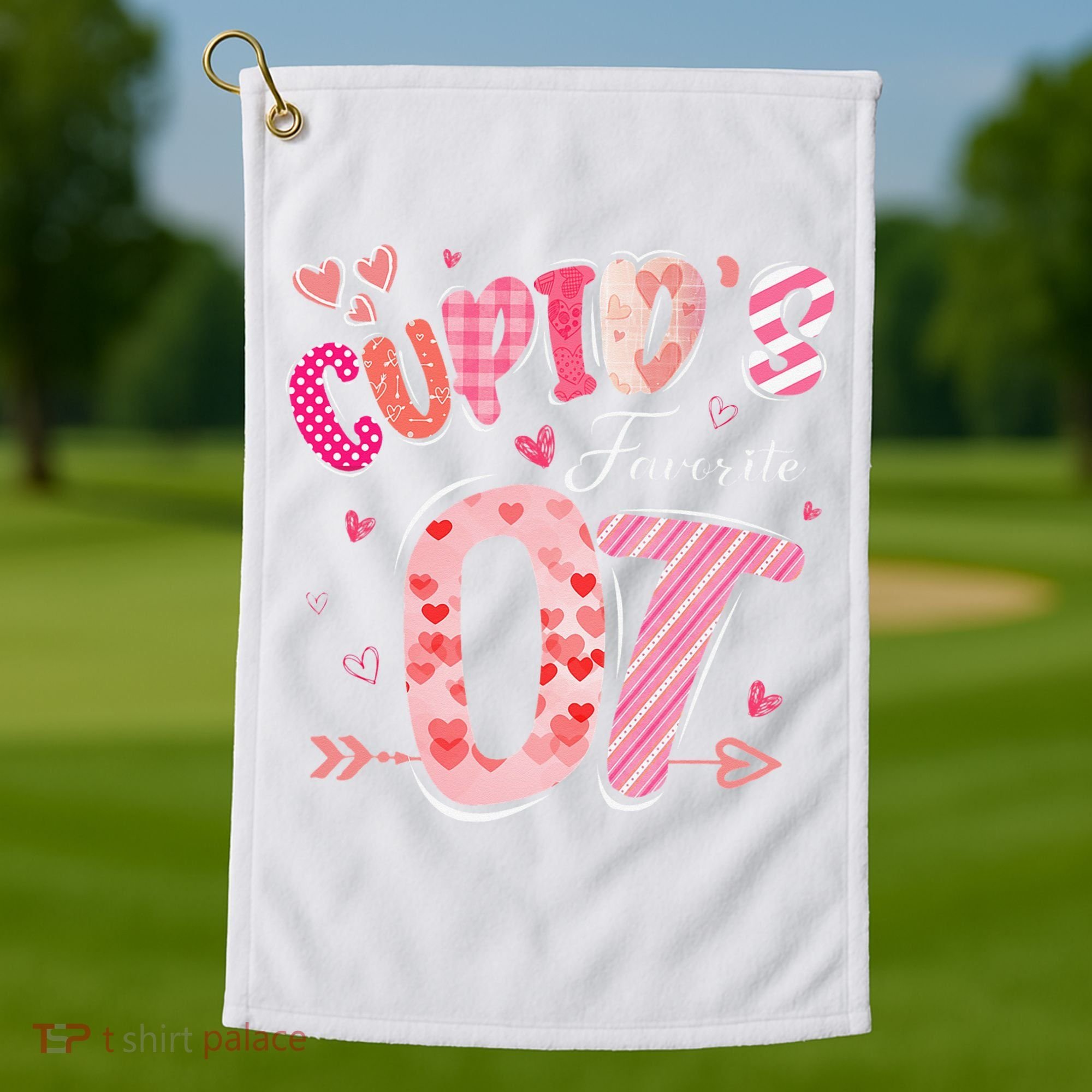Cupid's Favorite OT Occupational Therapist Therapy Valentine Golf Towel