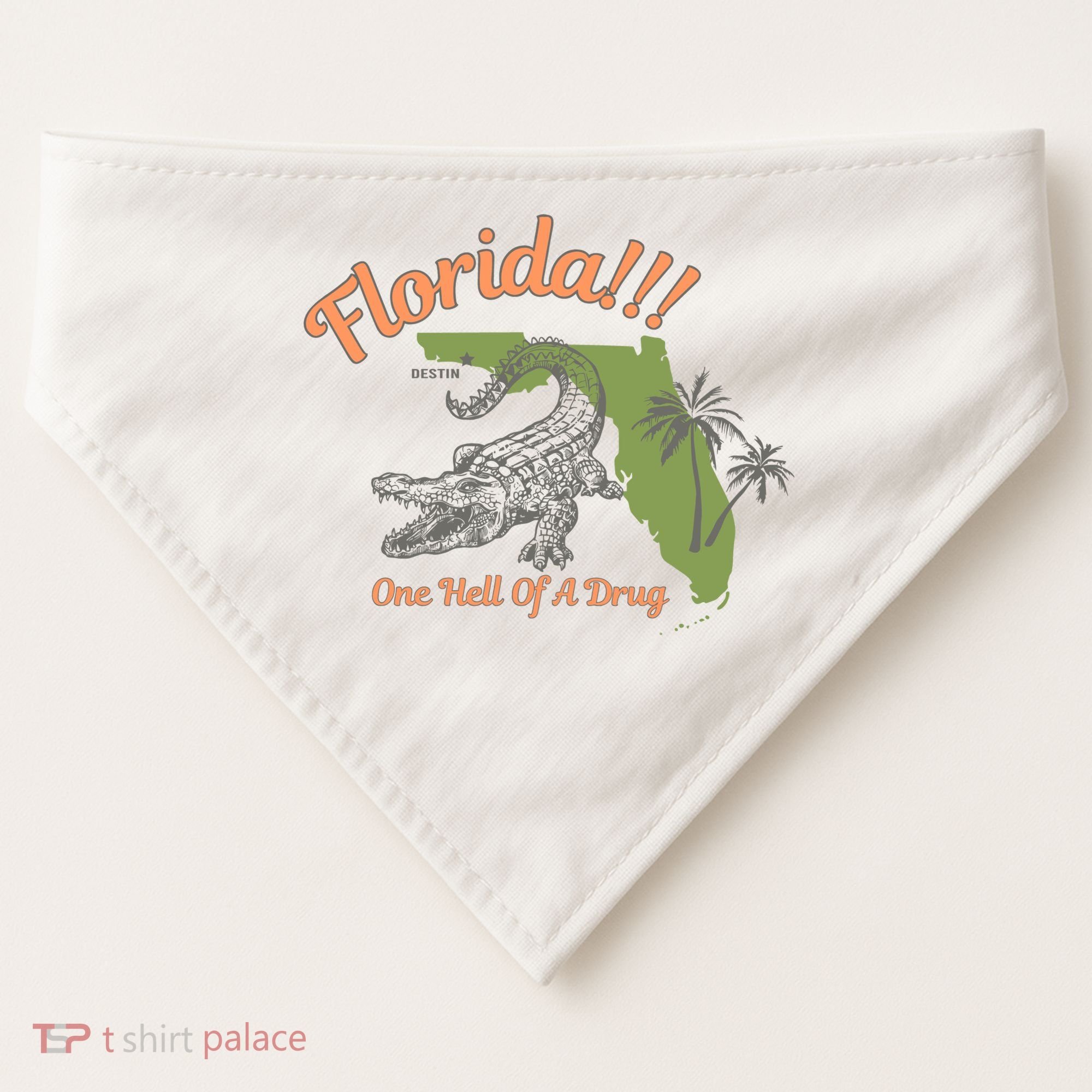Crocodile Florida One Hell Of A Drug Ttpd USA-Made Doggie Bandana