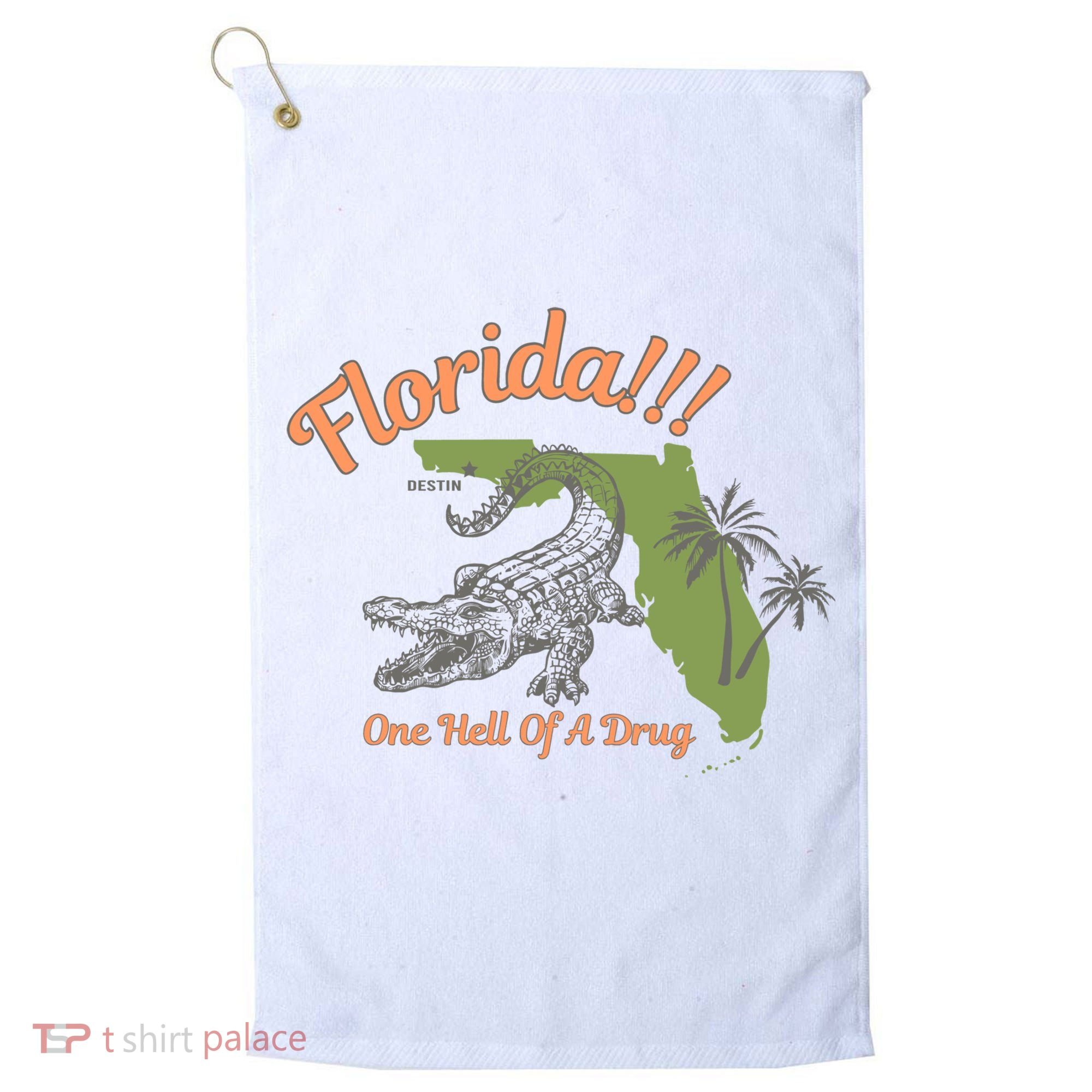 Crocodile Florida One Hell Of A Drug Ttpd Golf Towel