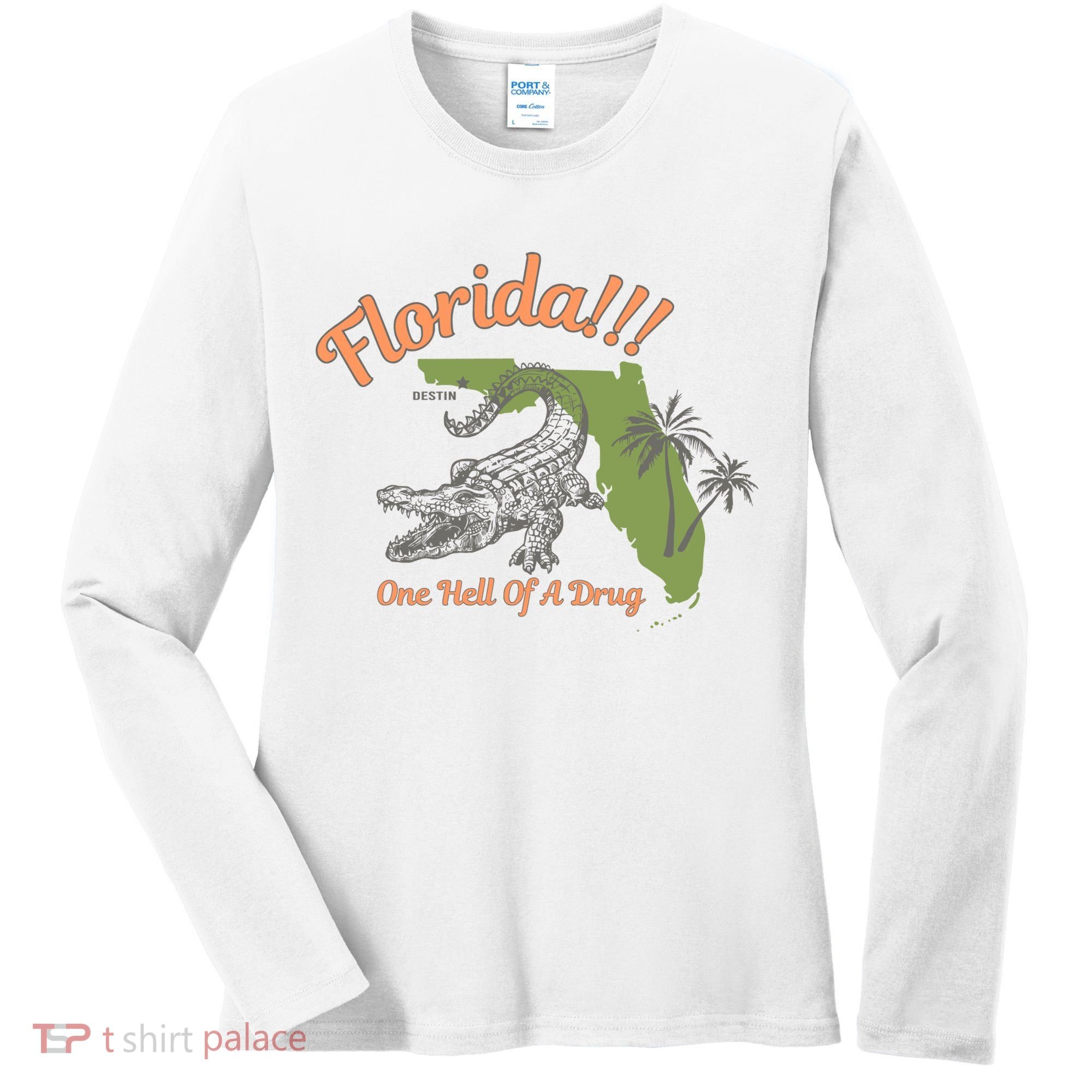 Crocodile Florida One Hell Of A Drug Ttpd Women's Long Sleeve Shirt