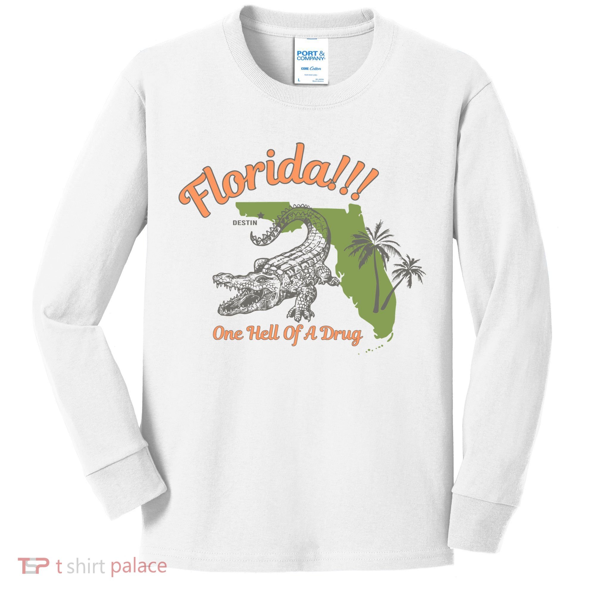 Crocodile Florida One Hell Of A Drug Ttpd Kids Long Sleeve Shirt