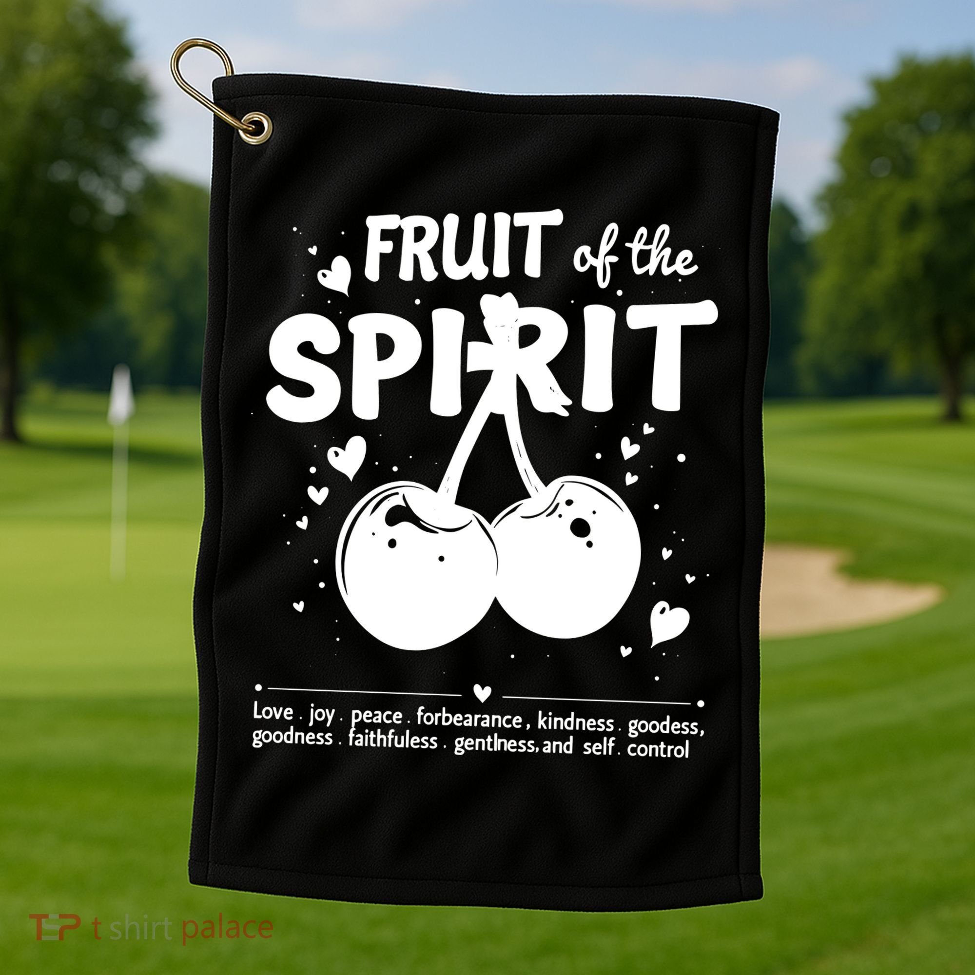 Cherry Fruit Of The Spirit Golf Towel