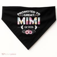 Cute Floral Promoted To Great Mimi Est 2026  USA-Made Doggie Bandana thumb 0