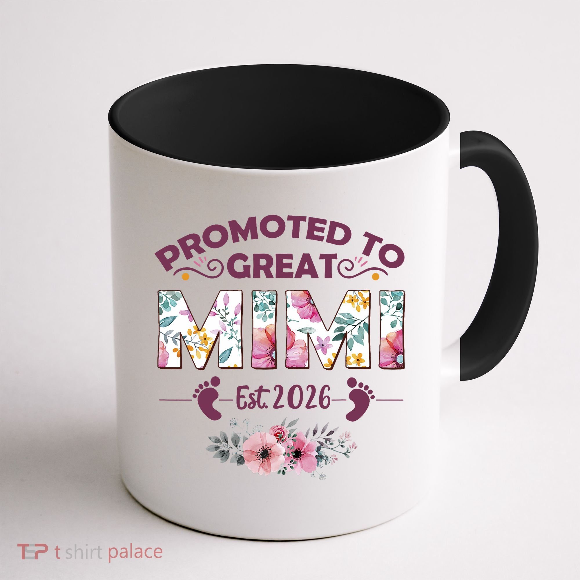 Cute Floral Promoted To Great Mimi Est 2026  Coffee Mug