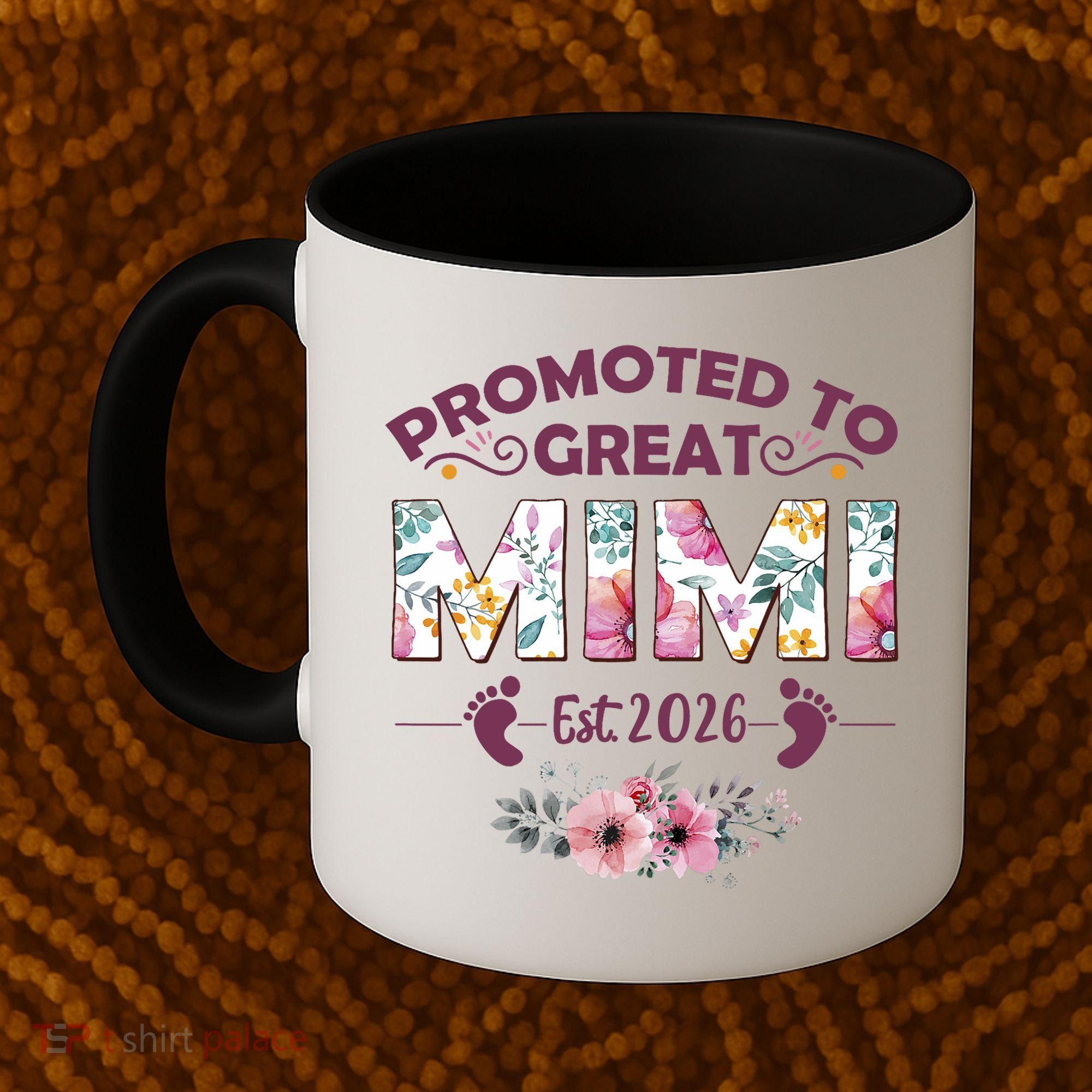 Cute Floral Promoted To Great Mimi Est 2026  Coffee Mug