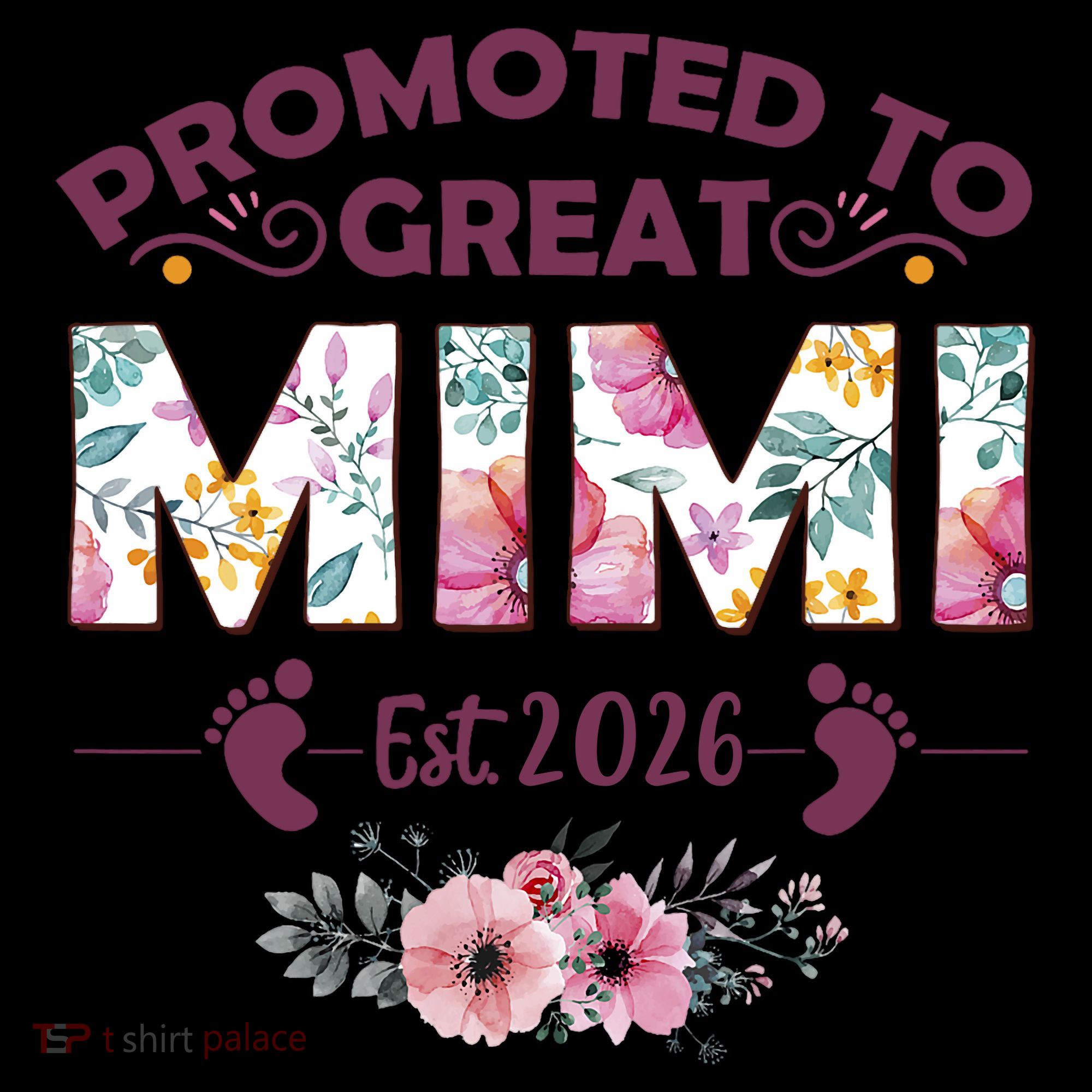 Cute Floral Promoted To Great Mimi Est 2026  Coffee Mug