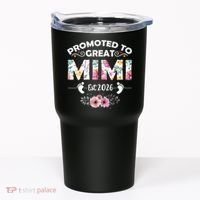 Cute Floral Promoted To Great Mimi Est 2026  Tumbler thumb 0