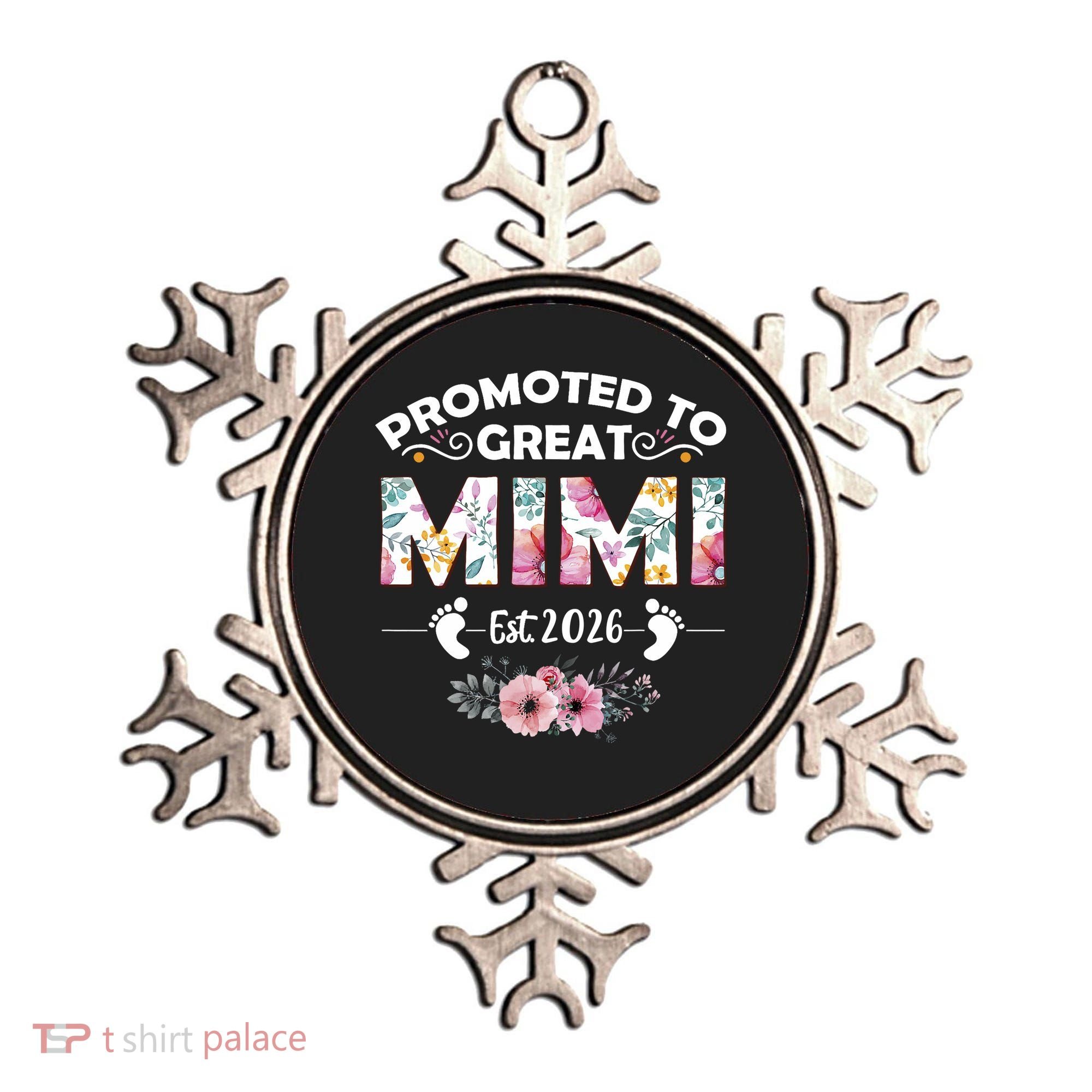 Cute Floral Promoted To Great Mimi Est 2026  Ornament