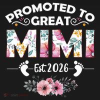 Cute Floral Promoted To Great Mimi Est 2026  Ornament thumb 1